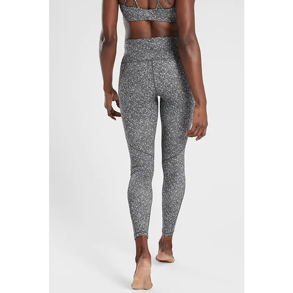 Athleta Leggings XS Petite Gray Pebble Beach Printed High Rise Pocket Tight - Picture 4 of 16